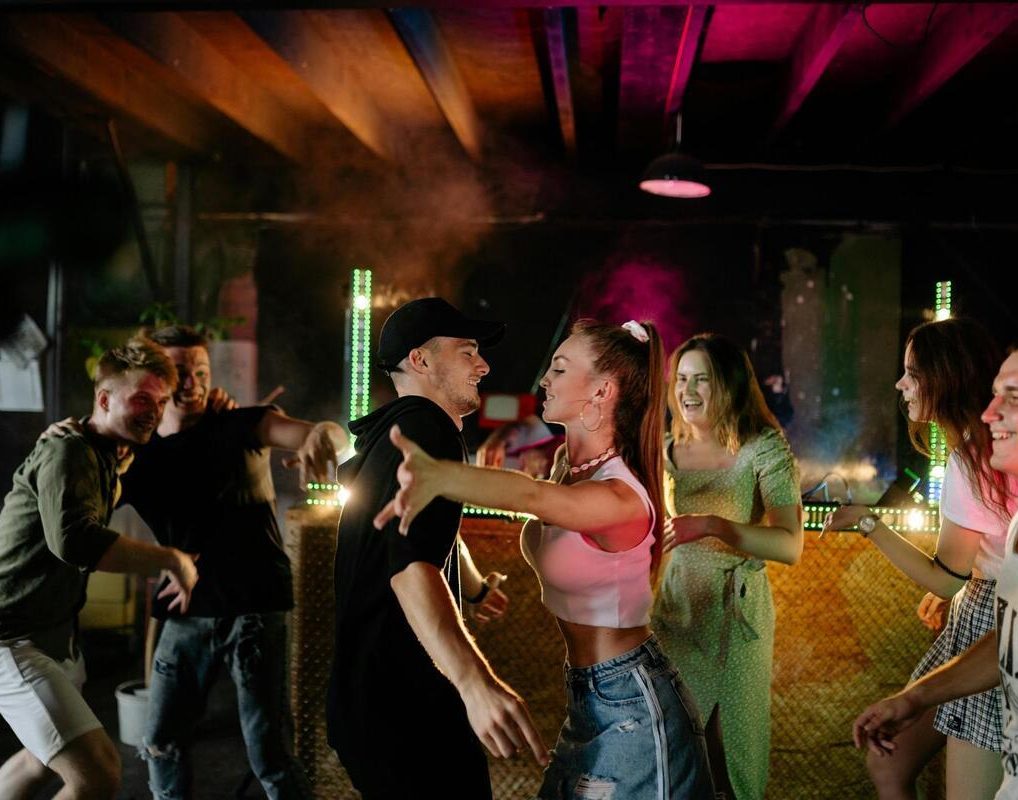 Students enjoying group Salsa and Bachata at Dance School in Lake Worth